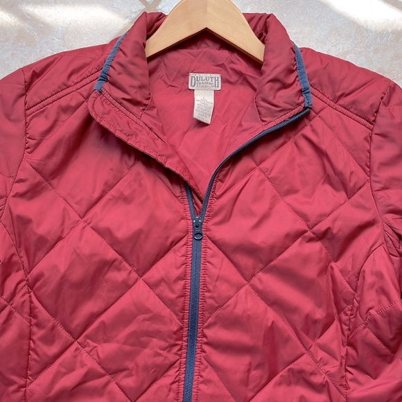 Duluth Trading Company lightweight quilted jacket red large woman’s - Picture 3 of 13